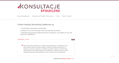 Desktop Screenshot of konsultacjespoleczne.com